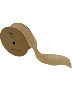 Crushed Silk Ribbon 40mm x 10yds Coffee