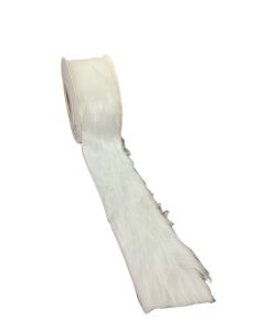 White Fur Ribbon 63mm x 3yds