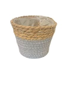 Seagrass Two Tone Pot Cover 12 x 10cm