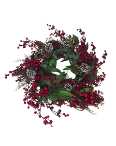 Hawthorn & Pinecone Wreath 66cm