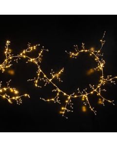 1.8mtr Gold Jewelled Garland W/84 Warm White LED's