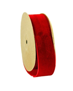 Wired Velvet Ribbon Red 50mm x 10mtrs