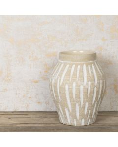 Luca Textured Ceramic Vase 29cm Watertight