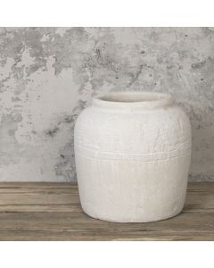 Luna Textured Stone Vase 25cm NOT Watertight