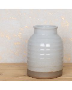 Eva Glazed Pottery Vase Wide 31cm Watertight