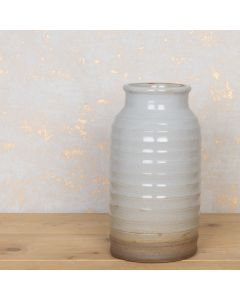 Eva Glazed Pottery Vase Slim 34cm Watertight