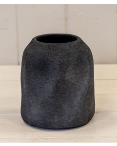 Grey Textured Small Sculptured Vase 11cm