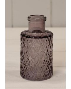 Amethyst Mini Geometric Glass Bottle (9.2cm)