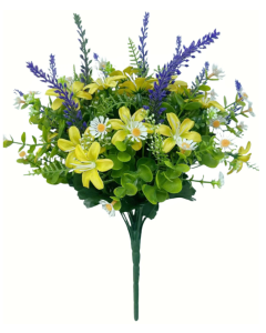 Daisy/Lavender Bush 36cm Purple/Yellow
