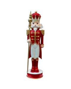 1.2 Meter LED & Musical Nutcracker Red/White