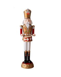 1.8 Meter LED & Musical Animated Nutcracker Red/Gold