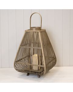 Bamboo Lantern W/LED Candle 48cm