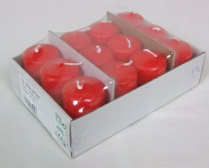 Pillar Candle X 12 50/35mm Red-0