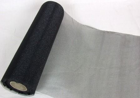 Organza Snow Sheer/Roll Black 29cm x 25mts-0