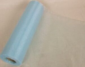 Organza Snow Sheer/Roll Blue 29cm x 25mts-0