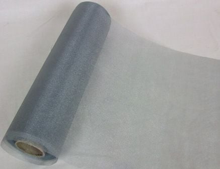 Organza Sheer Roll 29cm x 25mtr Silver-0