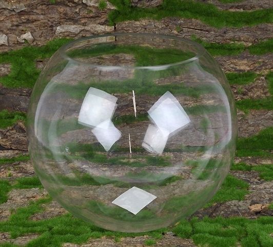 Glass Bubble Bowl 25 x 21cm-0