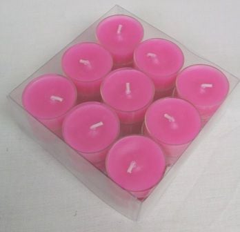 4 Hour T-Lights x 18 Pink-0
