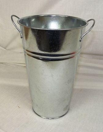 25 x 16cm Galvanised Zinc Vase-0