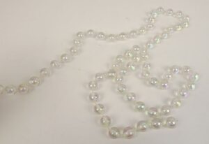 14mm x 3mtr Pearl Bead Chain Iridescent/Clear-0