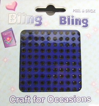 4mm Bling Bling Stick On Diamantes Black x 100-0