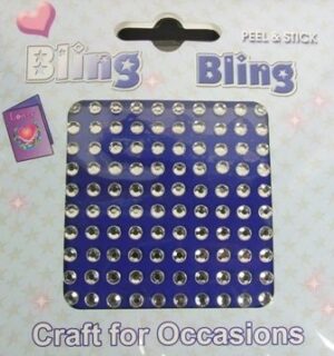 4mm Bling Bling Stick On Diamantes Clear x 100-0