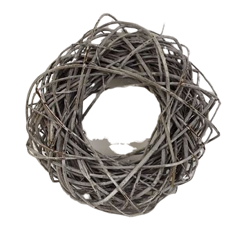 Wreath Willow 40cm Stone Washed White-0