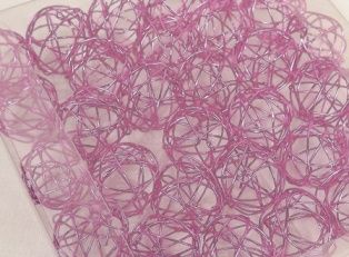 Wire Ball 2cm Pink x 30pcs-0