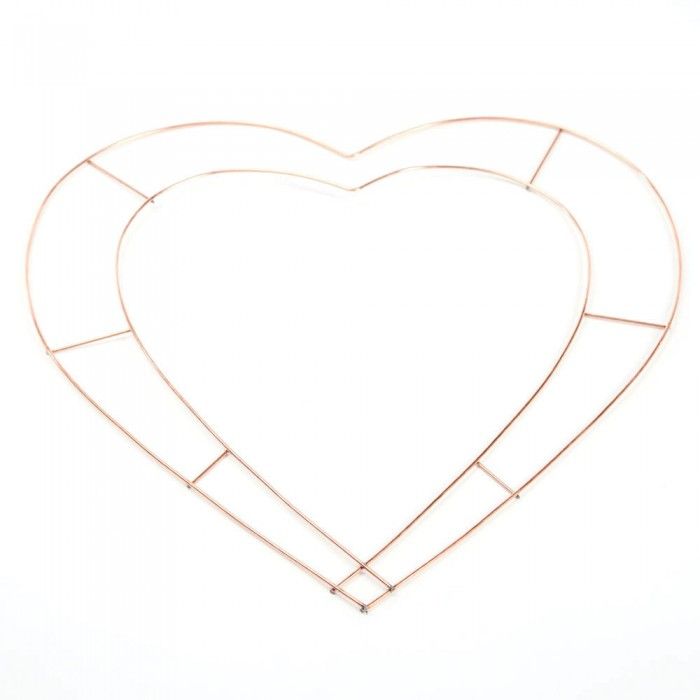 15 Wire Open Heart x 20pcs-0