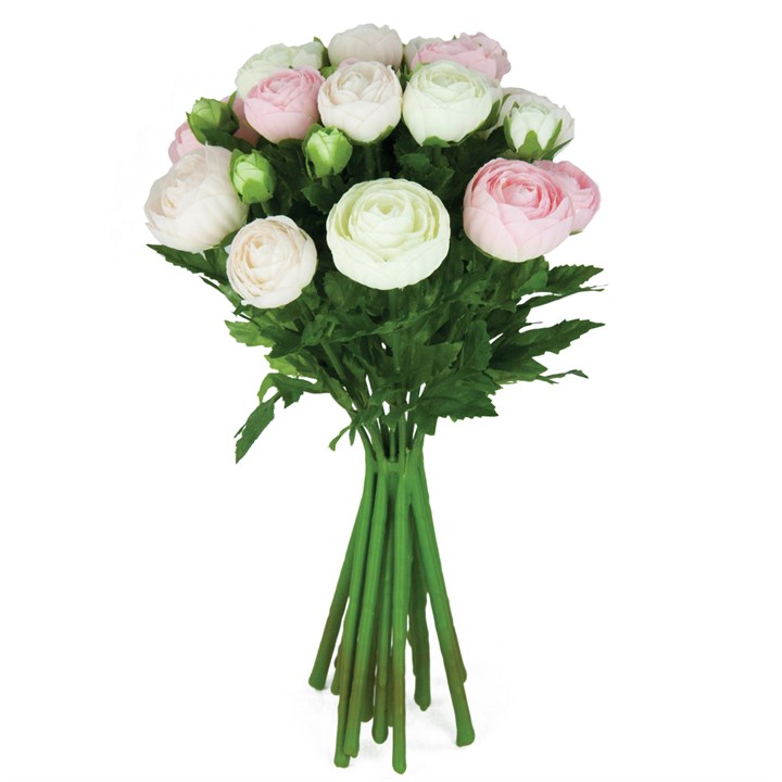 Ranunculus Bouquet 34cm Pink/Cream-0