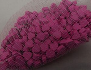 Wooden Hearts 1cm x 200pcs Pink-0