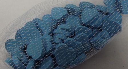 Wooden Hearts 2cm x 50pcs Aquamarine-0