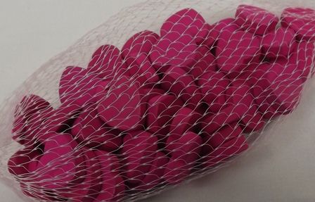 Wooden Hearts 2cm x 50pcs Fuchsia-0