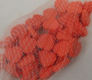 Wooden Hearts 2cm x 50pcs Orange-0