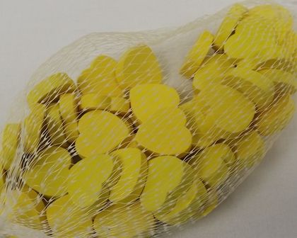 Wooden Hearts 2cm x 50pcs Yellow-0