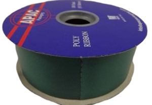 2" x 100yds Hunter Green Poly Ribbon-0