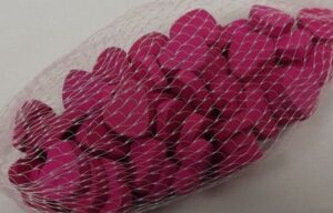 Wooden Hearts 2cm x 50pcs Fuchsia-0