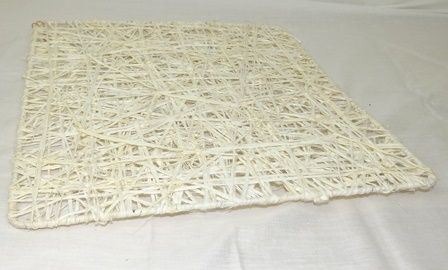 Plate Square Browny 40cm Bleached-0