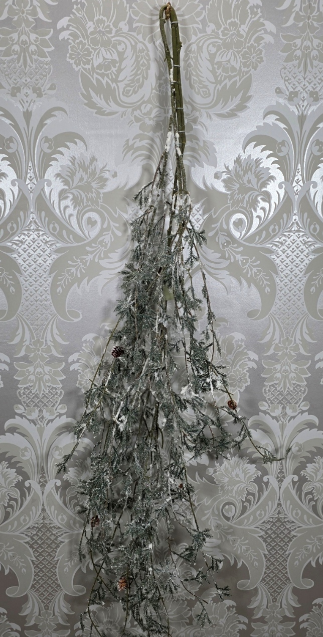 Frosty Angel Pine Christmas Garland 147cm