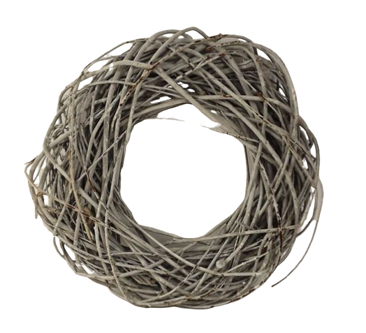 Wreath Willow 60cm Stone Washed White-0