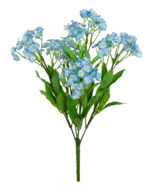 Artificial Forget Me Not Bush 27cm Blue