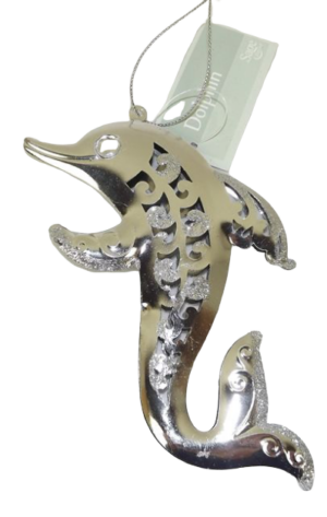 11cm Sparkle Dolphin Silver-0