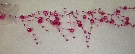 Fuchsia Pearl Bead Garland 2mtr-13209