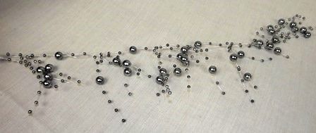 Silver Pearl Bead Garland 2mtr-0