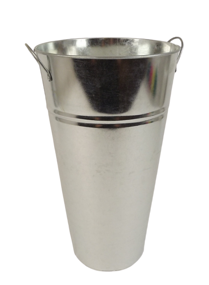 36 x 21cm Galvanised Vase W/Ears-0