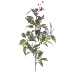 Smilax Spray w/Red Berries-69cm-0