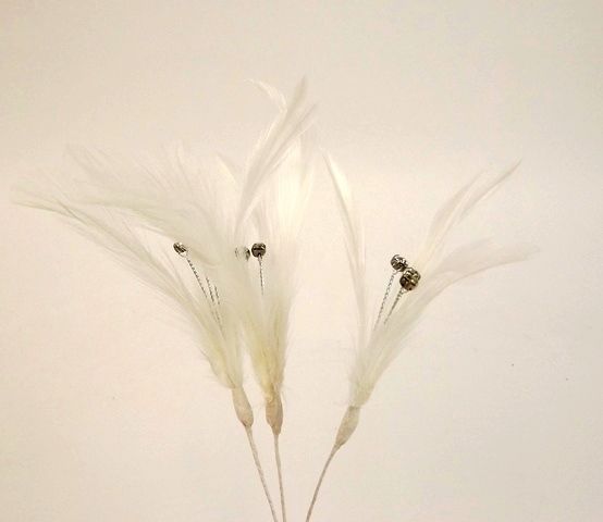 Flutters - White (15cm Long 3 pcs per pk)-0