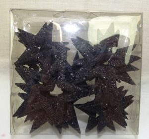 Glitter Stars Open Assorted Sizes Black-0