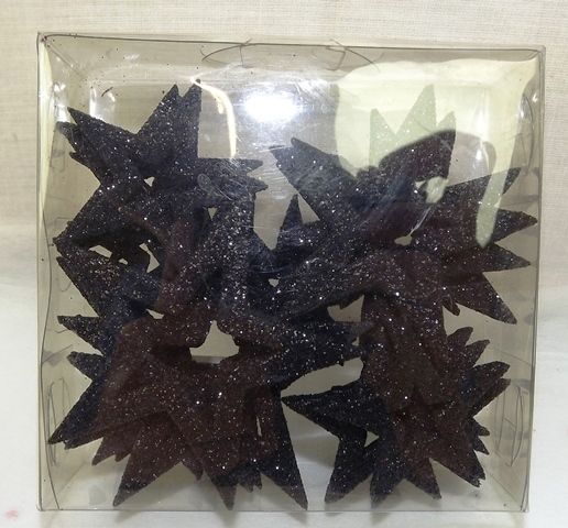 Glitter Stars Open Assorted Sizes Black-0