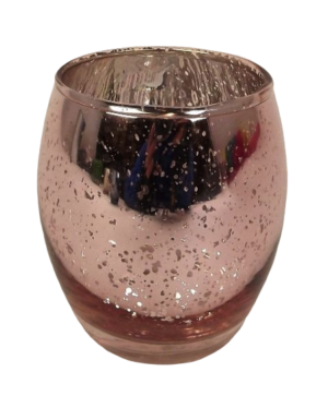 Glass Large Rose Quartz Candle Holder 75 x 90mm-0